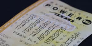 news-powerball-ticket-on-dark-background